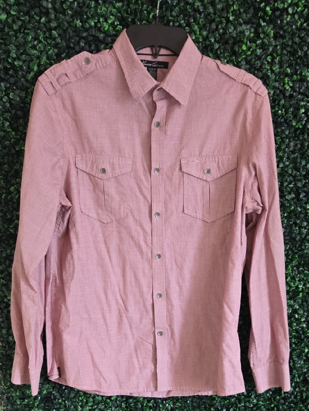 Kenneth Cole New York Lavender Mens Button Shirt Medium